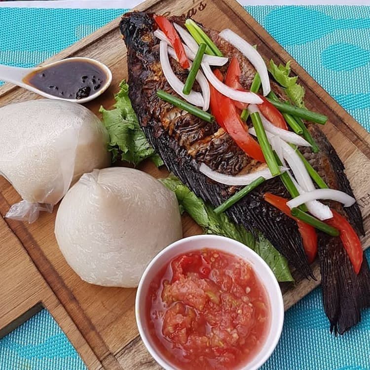 Banku and Grilled Tilapia 